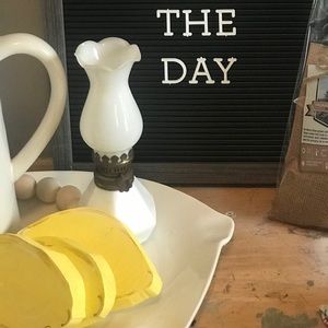 Farmhouse style wooden lemons